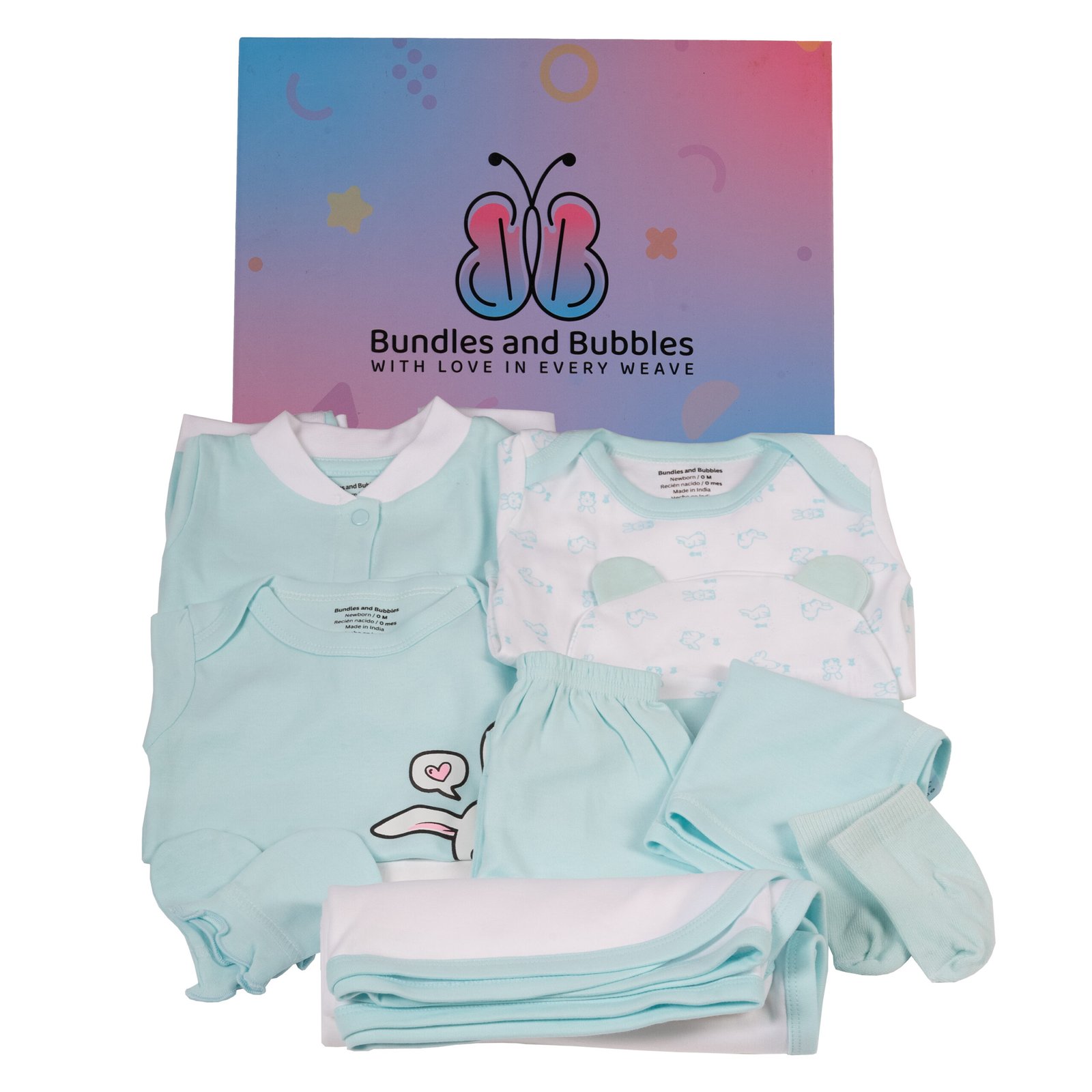 bundles and bubbles gift set blue